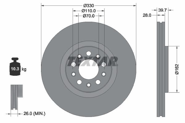 Brake Disc - 92351103 TEXTAR