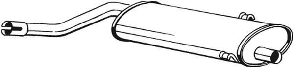 Средний глушитель выхлопных газов - 215-755 BOSAL