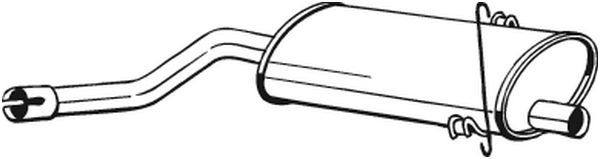 Middle Silencer - 215-761 BOSAL