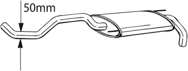 Silenziatore posteriore - 233-399 BOSAL