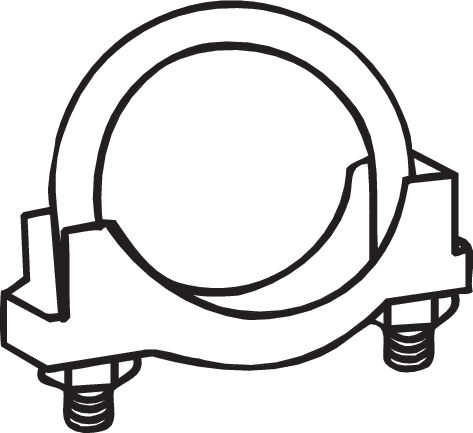 Pezzo per fissaggio, Imp. gas scarico - 250-155 BOSAL