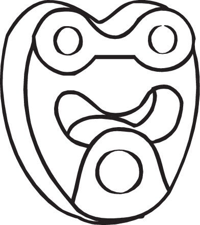 guminė juosta, išmetimo sistema - 255-123 BOSAL
