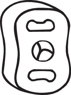 Rubber Strip, exhaust system - 255-024 BOSAL