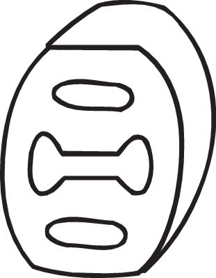 Rubber Strip, exhaust system - 255-022 BOSAL