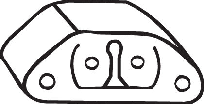 Rubber Strip, exhaust system - 255-973 BOSAL