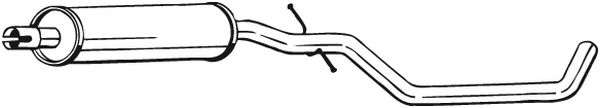 Middle Silencer - 283-655 BOSAL