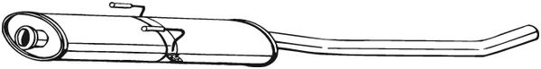 Middle Silencer - 282-059 BOSAL