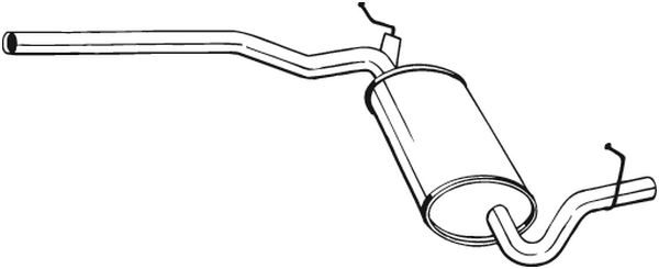 Средний глушитель выхлопных газов - 282-375 BOSAL
