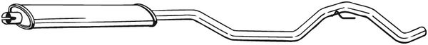 vidurinis duslintuvas - 291-003 BOSAL