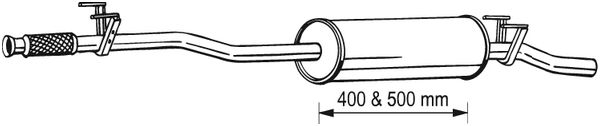 vidurinis duslintuvas - 291-069 BOSAL