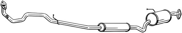 Mittelschalldämpfer - 293-159 BOSAL
