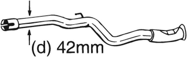 Tubo riparazione, Catalizzatore - 889-159 BOSAL