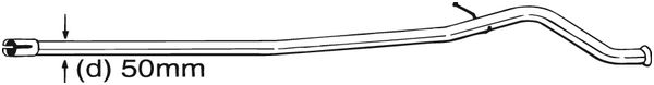 Repair Pipe, catalytic converter - 889-541 BOSAL
