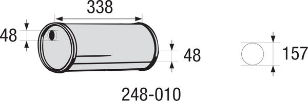 Middle Silencer, universal - 248-010 BOSAL