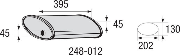 Middle Silencer, universal - 248-012 BOSAL