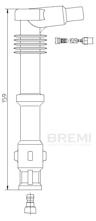 Plug, spark plug - 13293/5 BREMI