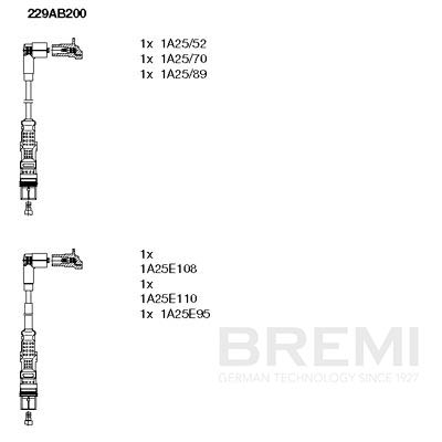 Kit cavi accensione - 229AB200 BREMI