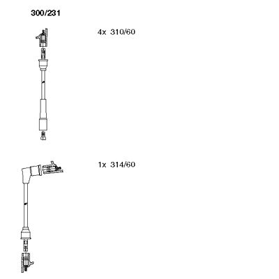 Ignition Cable Kit - 300/231 BREMI