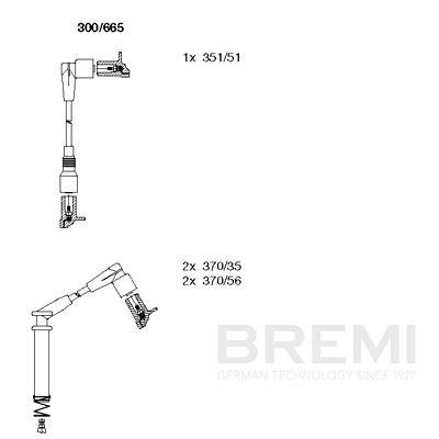 Ignition Cable Kit - 300/665 BREMI