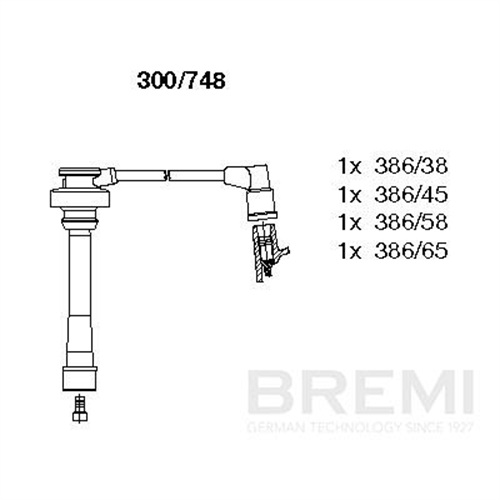 uždegimo laido komplektas - 300/748 BREMI