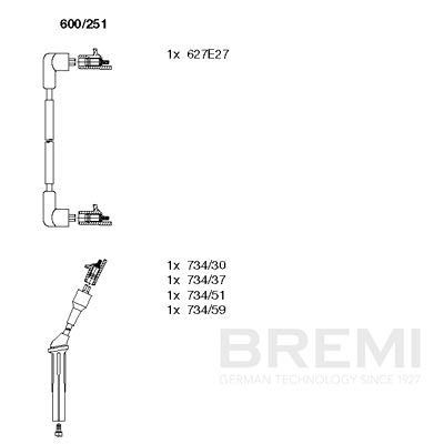Ignition Cable Kit - 600/251 BREMI