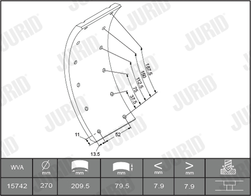 Тормозной диск - 562003JC JURID