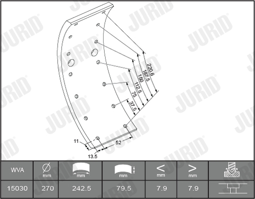 Тормозной диск - 562005JC JURID