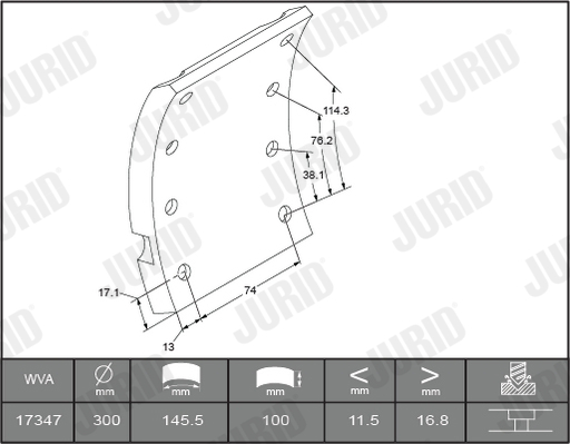 Brake Pad Set, disc brake - 571973J JURID