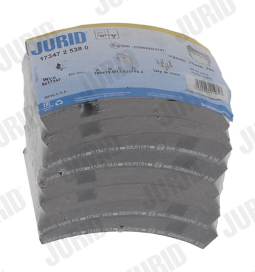 Brake Pad Set, disc brake - 571986J JURID