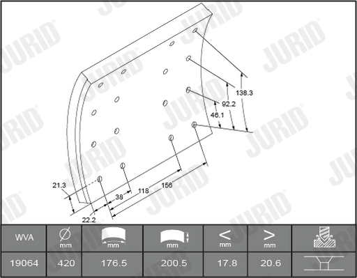 Brake Pad Set, disc brake - 572514J JURID