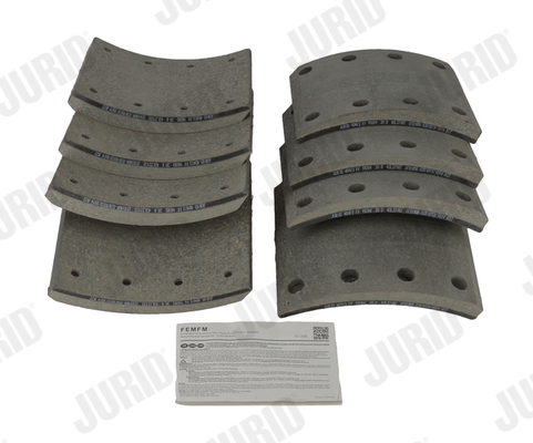 Kit materiale d'attrito, Freno a tamburo - 1928304040 JURID