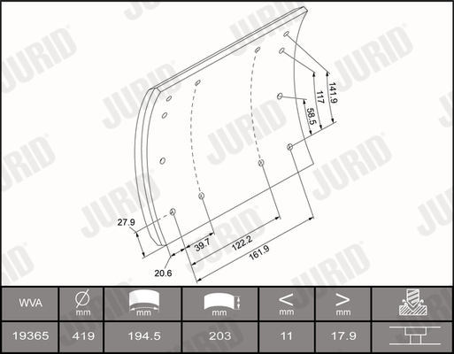 Brake Pad Set, disc brake - 573096J JURID