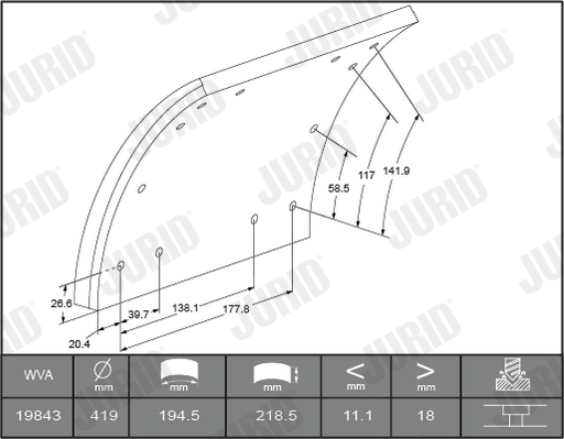 Brake Pad Set, disc brake - 573128JC JURID