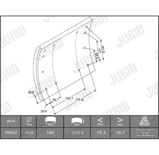 Brake Pad Set, disc brake - 573133J JURID