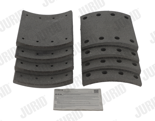 Комплект тормозных колодок, дисковый тормоз - 573143J JURID