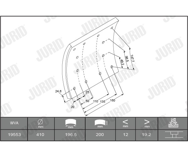 Brake Pad Set, disc brake - 573224JC JURID