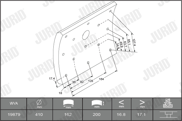 Brake Pad Set, disc brake - 573415J JURID