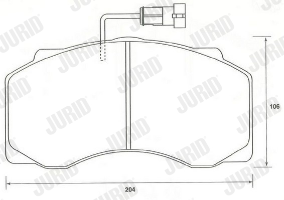 Brake Pad Set, disc brake - 573625J JURID