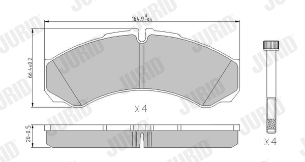 Brake Pad Set, disc brake - 2912109561 JURID