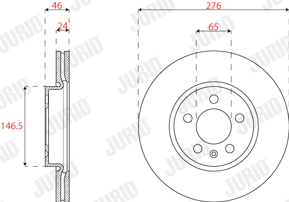 Brake Disc - 563228JC JURID