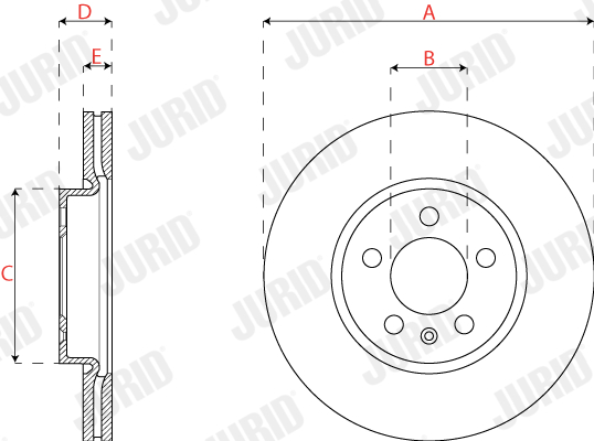 Brake Disc - 563228JC JURID