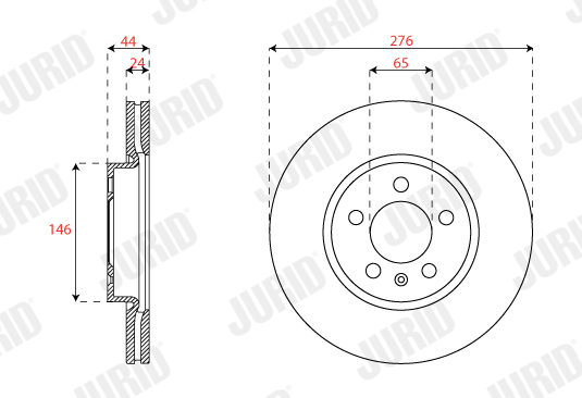 Brake Disc - 563228JC JURID
