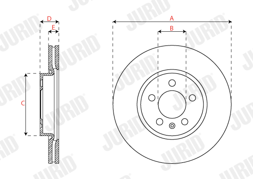 Brake Disc - 563228JC JURID