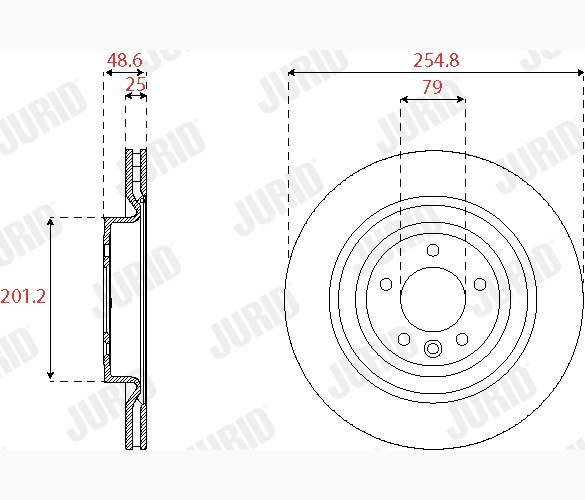 Brake Disc - 563250JC-1 JURID