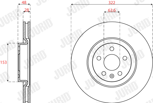 Brake Disc - 563257JC JURID