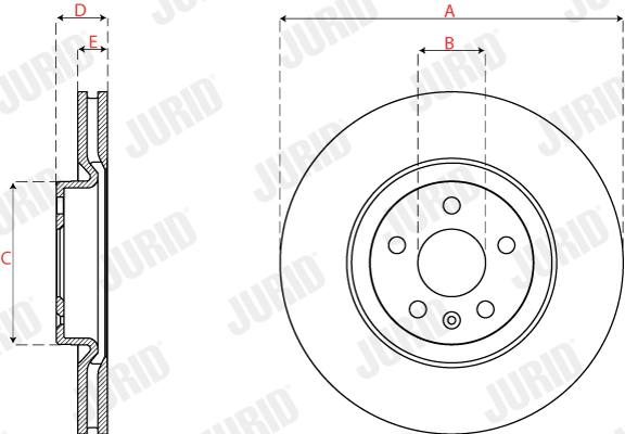 Brake Disc - 563257JC JURID