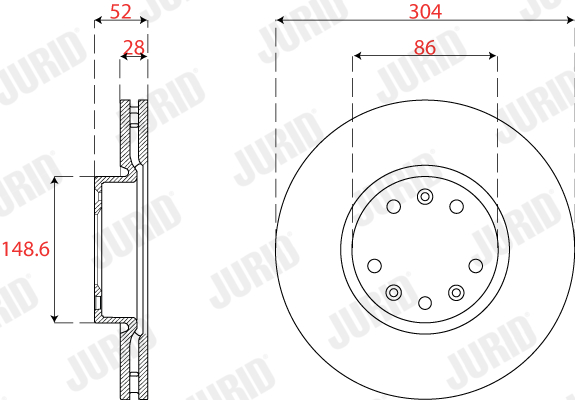 Brake Disc - 563275JC JURID