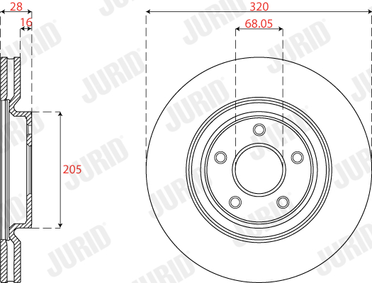 Brake Disc - 563277JC-1 JURID