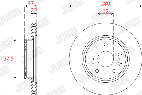 Brake Disc - 563279JC JURID