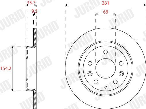 Brake Disc - 563285JC JURID
